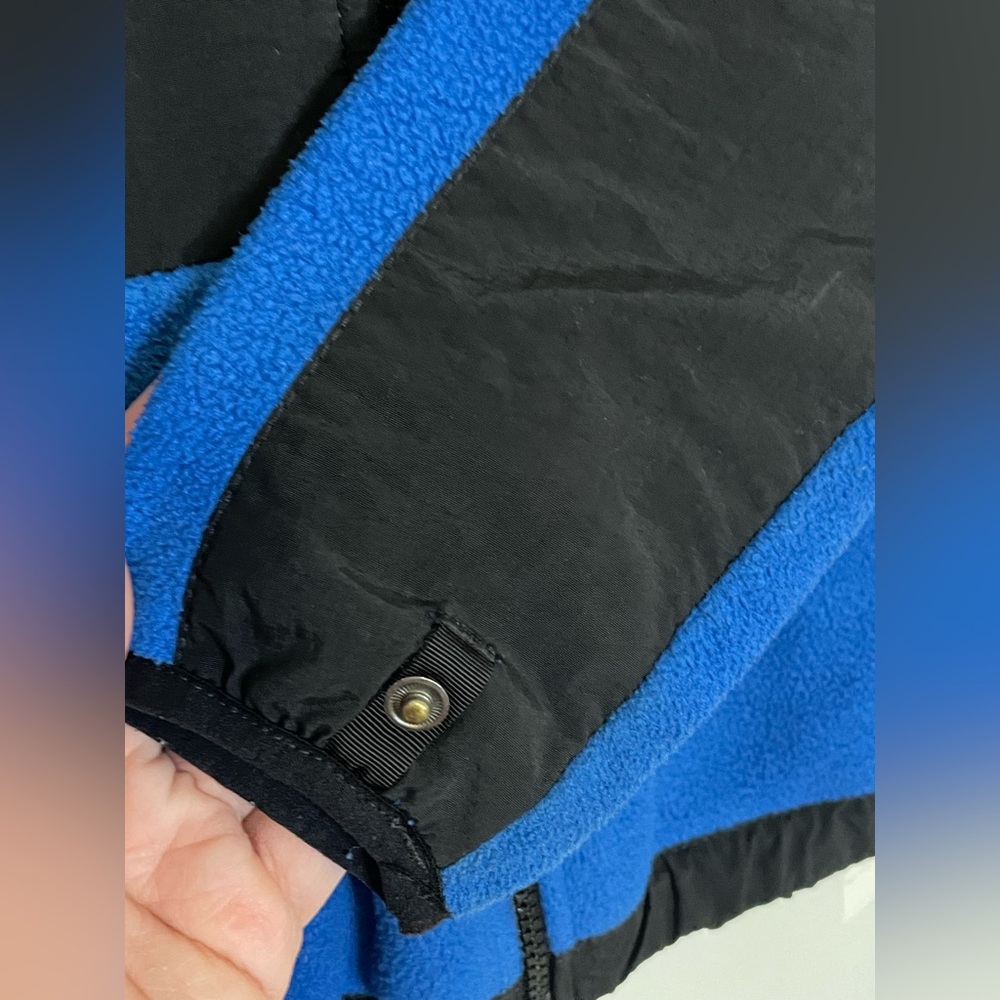 The North Face Blue Black Full Zip Fleece Jacket Youth XS TP 6 Zip Pockets - Picture 8 of 11